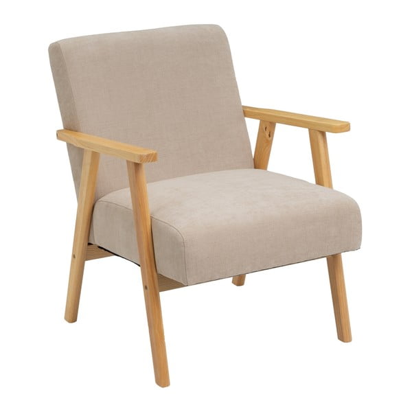 Beżowy fotel z tkaniny szenilowej Vintage – Casa Selección