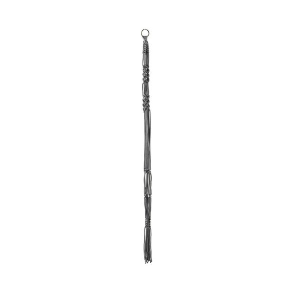 Szary wiszący kwietnik ze sznurka Big pots, dł. 90 cm