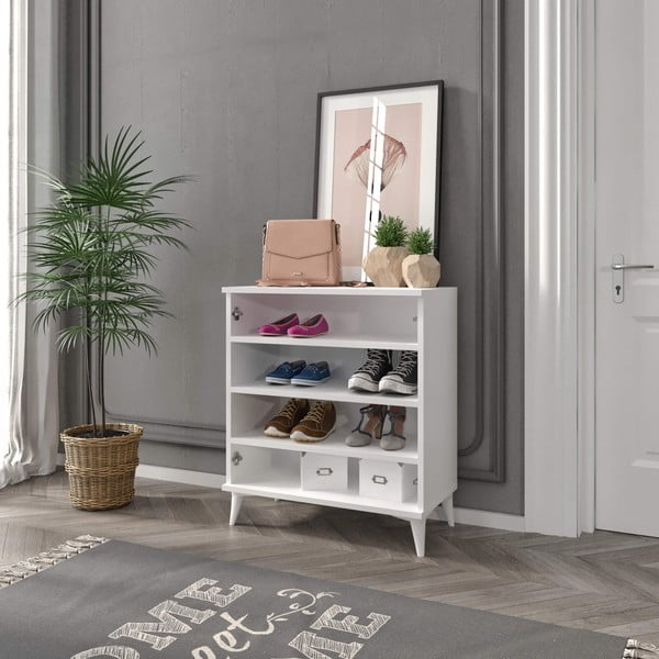 Biała szafka na buty Latte – Kalune Design-image-1
