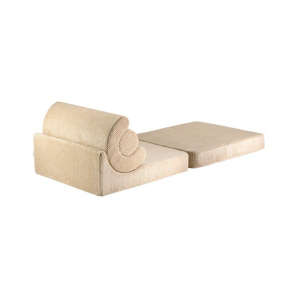 Jasnobrązowy sztruksowy fotel dziecięcy Flipster – Wigiwama-image-2