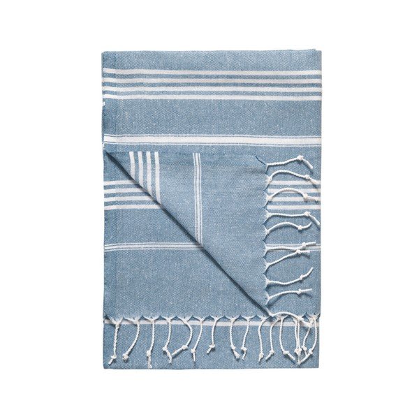 Niebieski ręcznik hammam Kate Louise Classic, 180x100 cm-image-4