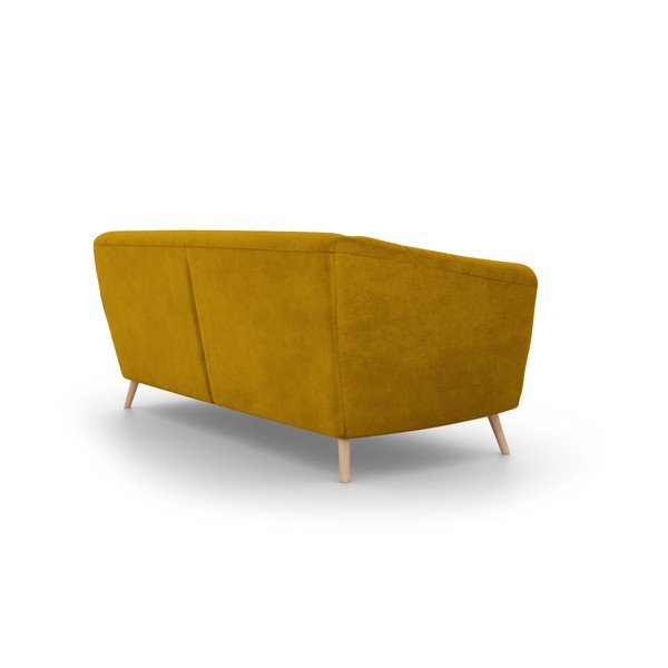 Żółta sofa z aksamitnym obiciem Interieurs 86 Étoile, 210 cm-image-3