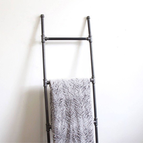 Czarny metalowy uchwyt na ręczniki Pippe-image-1