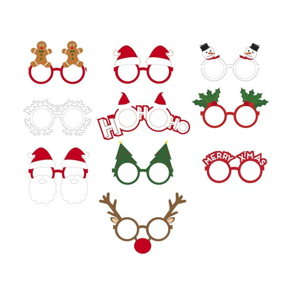 Zestaw 20 okularów na przyjęcie DOIY Christmas