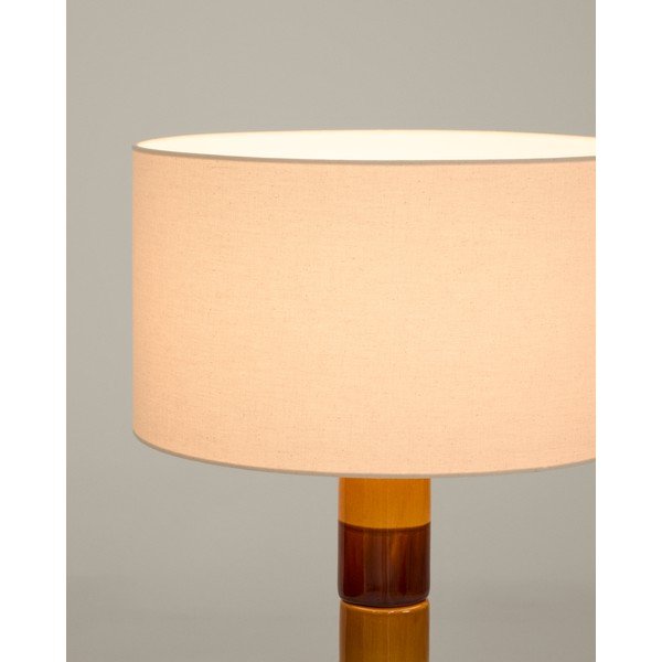 Lampa stojąca z tekstylnym kloszem (wysokość 146 cm) Mavran – Kave Home-image-3