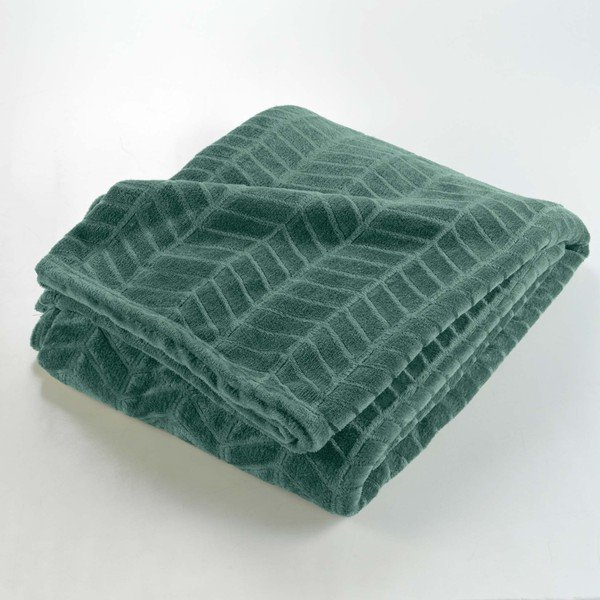 Zielona narzuta z mikfroflaneli 180x220 cm Arya – douceur d'intérieur-image-2