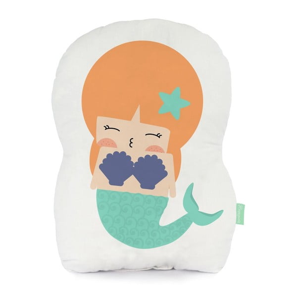 Poduszka z czystej bawełny Happynois Mermaid, 40x30 cm