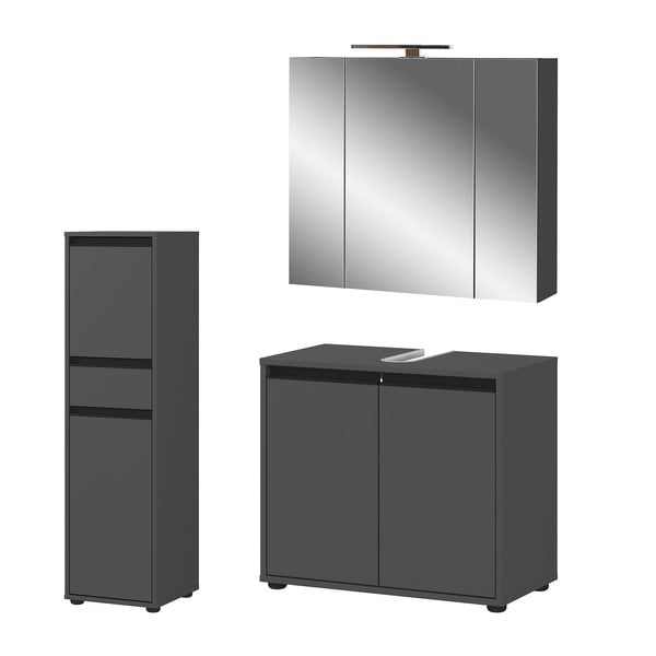 Antracytowy zestaw łazienkowy Lemont – Germania