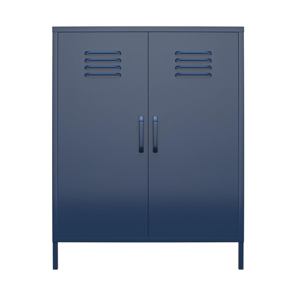 Niebieska metalowa szafka 80x102 cm Bradford – Queer Eye