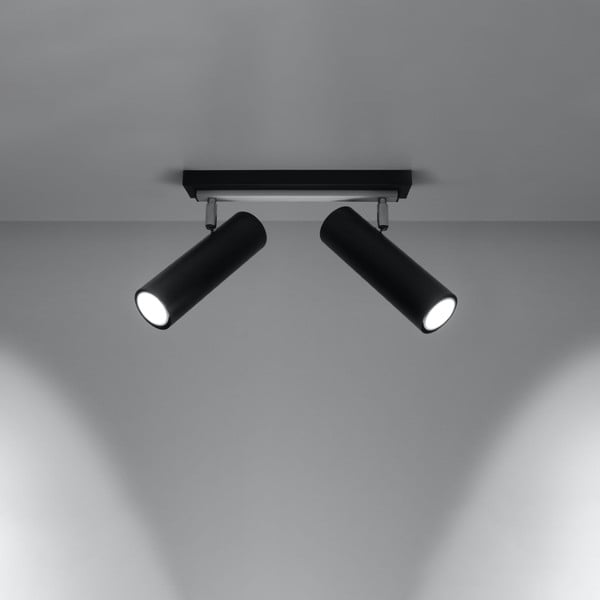 Czarna lampa sufitowa 6x30 cm Mira – Nice Lamps