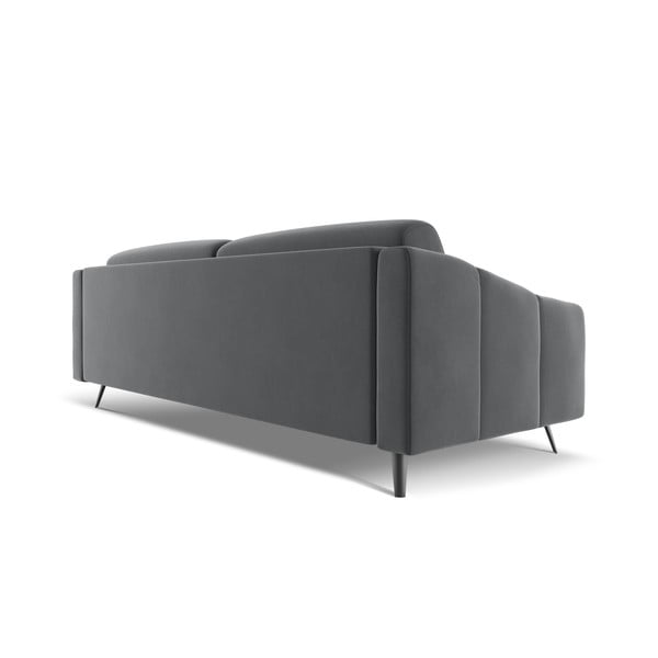 Szara aksamitna sofa 238 cm Nalu – Makamii-image-4