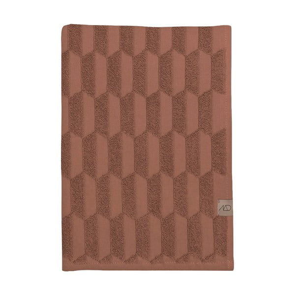 Brązowy bawełniany ręcznik 50x95 cm Geo – Mette Ditmer Denmark
