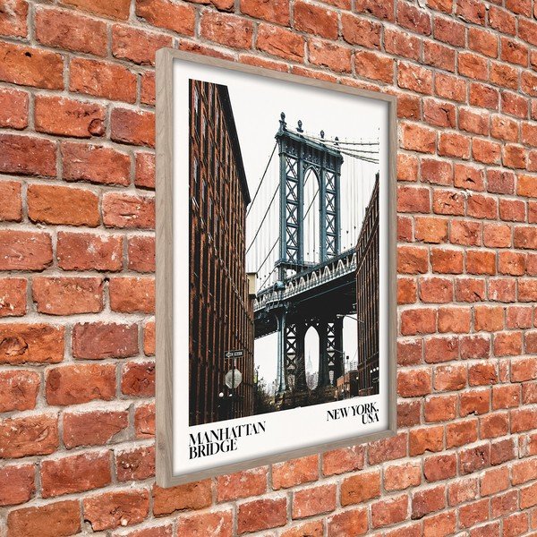 Obraz drukowany z ramą w zestawie 50x70 cm NY Bridge – Styler-image-3
