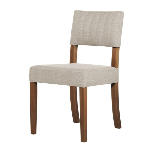 Kremowe krzesło z ciemnobrązowymi nogami Ted Lapidus Maison Néroli