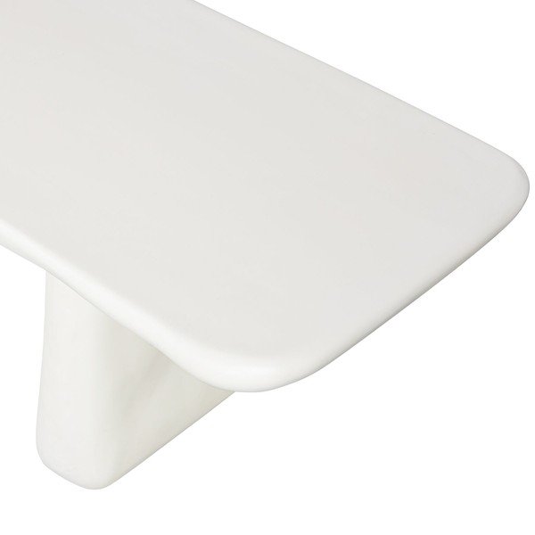 Plastikowa ławka ogrodowa w kolorze kości słoniowej Loggia – WOOOD-image-3