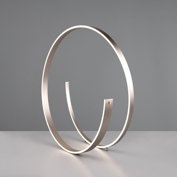 Szara lampa stojąca LED ze sterowaniem głosowym/mobilną aplikacją i metalowym kloszem (wysokość 75 cm) Cinardi – CINQUE-image-4