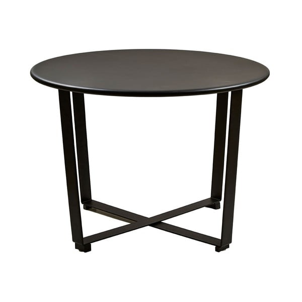 Czarny metalowy okrągły stolik ø 62 cm Wismar – Villa Collection