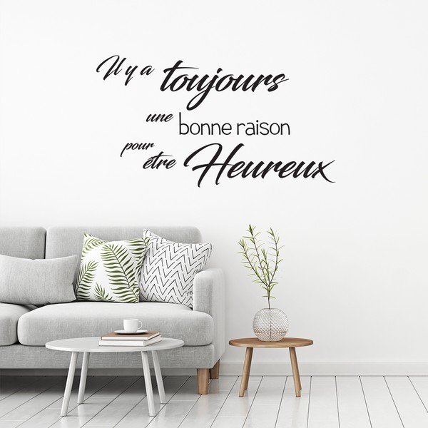 Czarna naklejka Ambiance Quote Toujours-image-2