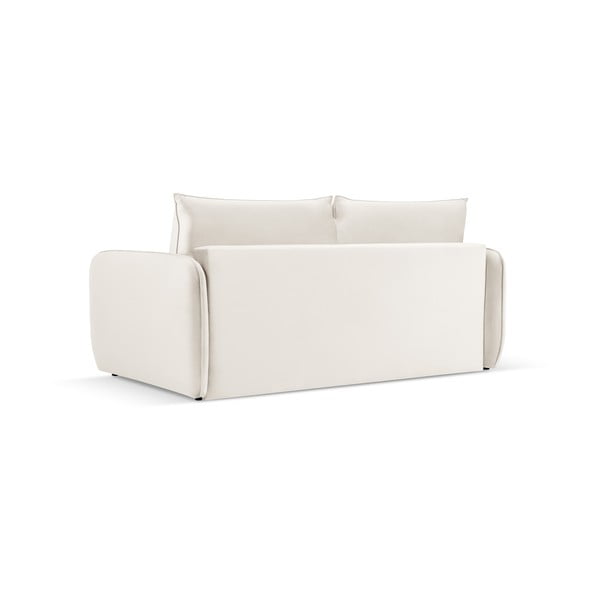 Kremowa aksamitna rozkładana sofa 194 cm Vienna – Cosmopolitan Design-image-1