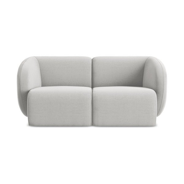Jasnoszara aksamitna sofa 174 cm Lani – Makamii