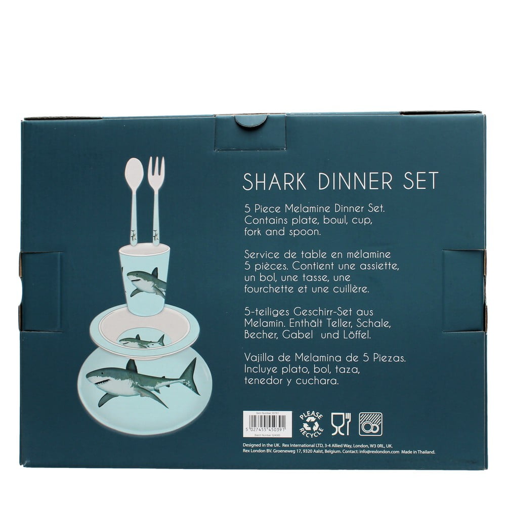 Zestaw naczyń dla dzieci 5 szt. Sharks – Rex London (zdjęcie 4)