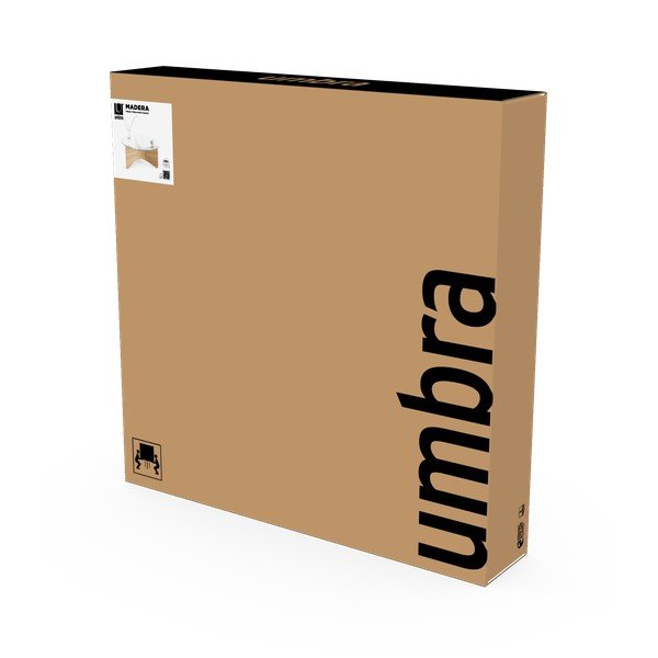 Naturalny okrągły stolik ze szklanym blatem ø 84 cm Madera – Umbra-image-3