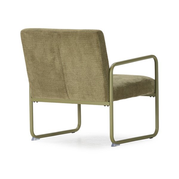 Zielony fotel z tkaniny szenilowej Vince – MOME-image-4