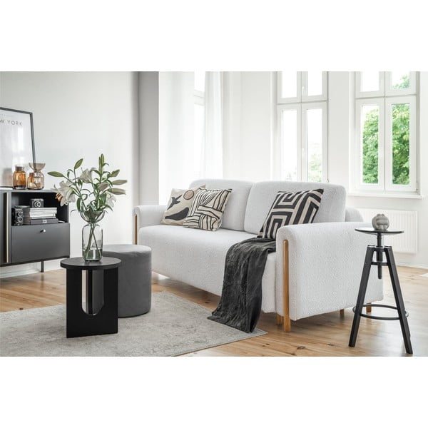 Szara rozkładana/ze schowkiem sofa z materiału bouclé 244 cm Arcadova – ELTAP-image-3