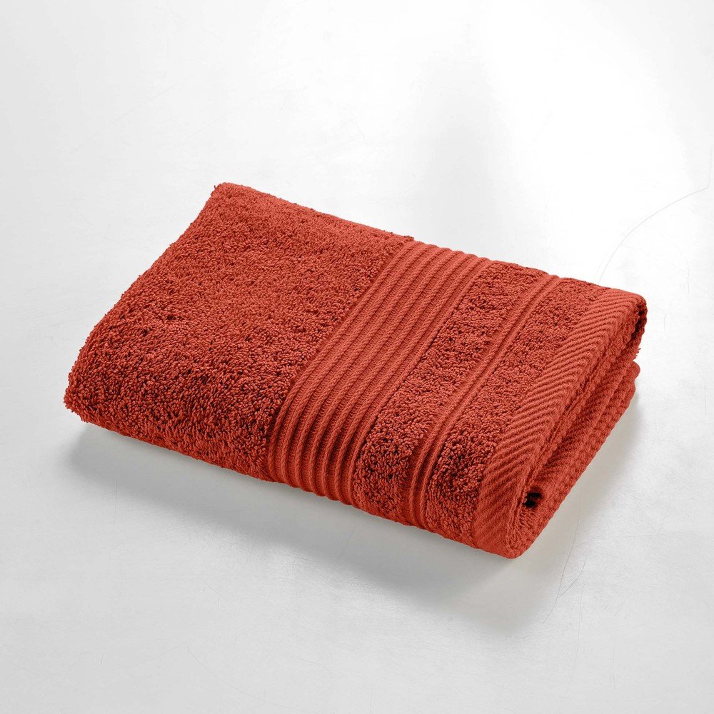 Ceglasty bawełniany ręcznik frotte 50x90 cm Tendresse – douceur d'intérieur