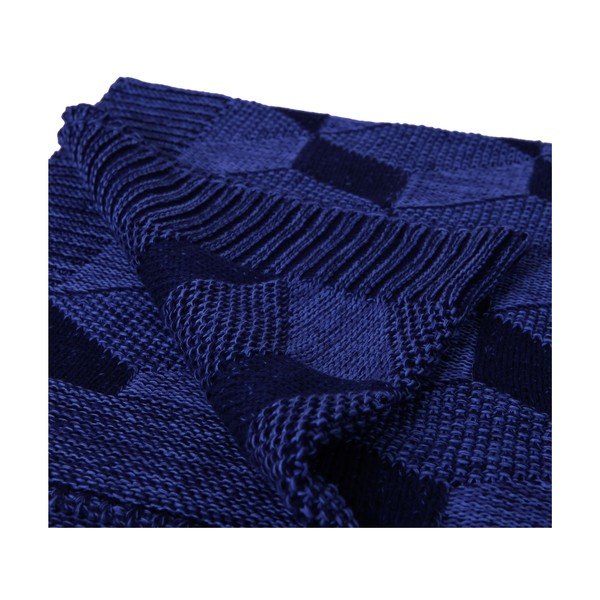 Ciemnoniebieski bawełniany koc Homemania Decor Clen, 130x170 cm-image-1
