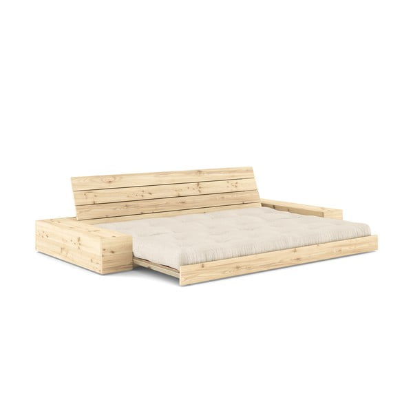 Szarobeżowa lniana rozkładana sofa 244 cm Base – Karup Design-image-4