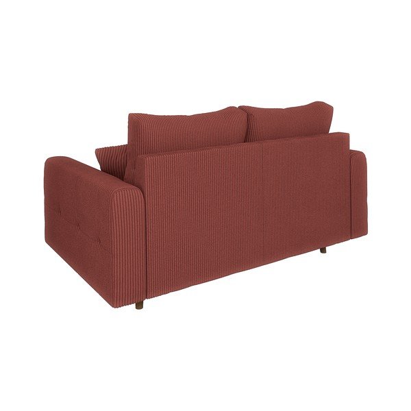 Ceglasta sztruksowa sofa 150 cm Ariella – Ropez-image-2