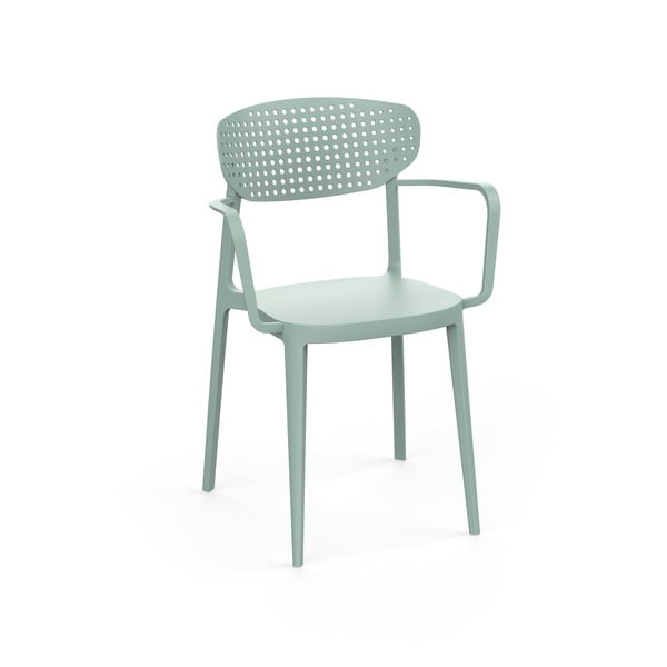 Jasnozielone plastikowe krzesło ogrodowe Aire – Rojaplast