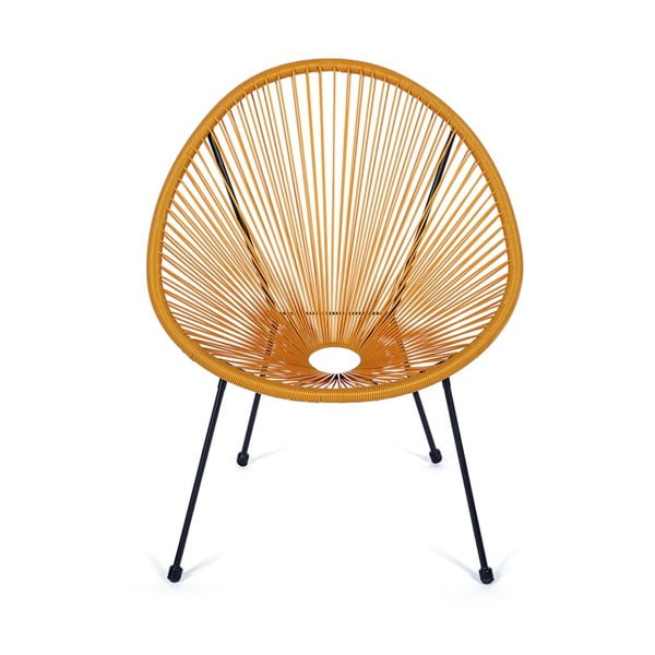 Żółty metalowy/plastikowy fotel ogrodowy Avocado Comfort – Bonami Selection
