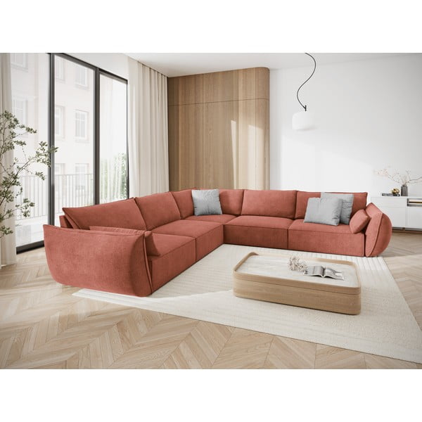 Czerwony narożnik (róg zmienny) Vanda – Mazzini Sofas-image-1