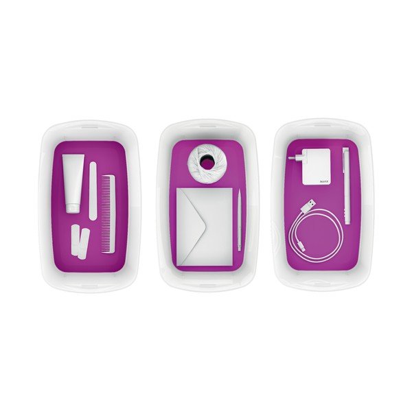 Biało-fioletowy pojemnik z pokrywką Leitz Office, poj. 5 l-image-2