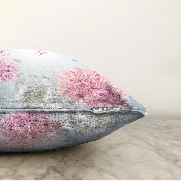 Niebieska poszewka na poduszkę z domieszką bawełny Minimalist Cushion Covers Peony, 55x55 cm-image-1