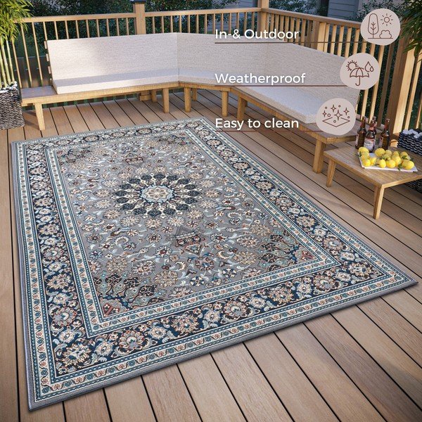 Niebieski dywan odpowiedni na zewnątrz 200x285 cm Kadi – Hanse Home-image-4