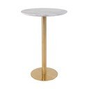 Okrągły stolik barowy z blatem w dekorze marmuru ø 70 cm Bolzano – House Nordic