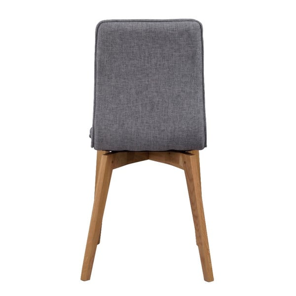 Szare krzesło do jadalni z brązowymi nogami Rowico Grace-image-1