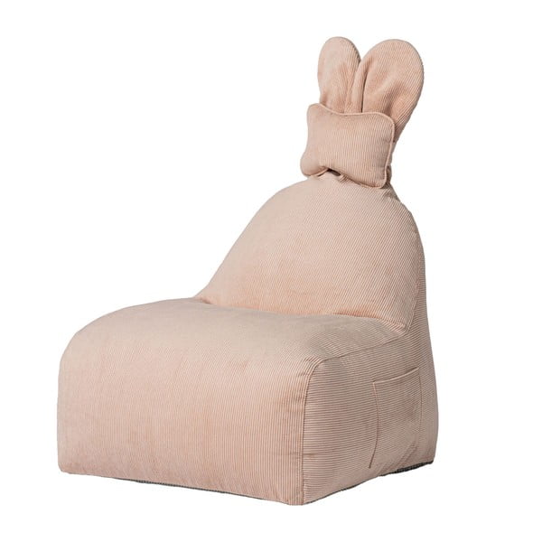 Jasnoróżowy dziecięcy worek do siedzenia Funny Bunny – The Brooklyn Kids