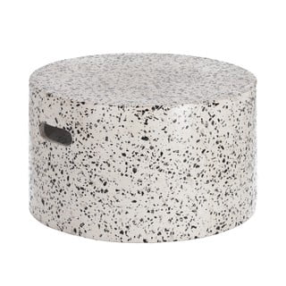 Biały betonowy stolik Kave Home Jenell, ⌀ 52 cm