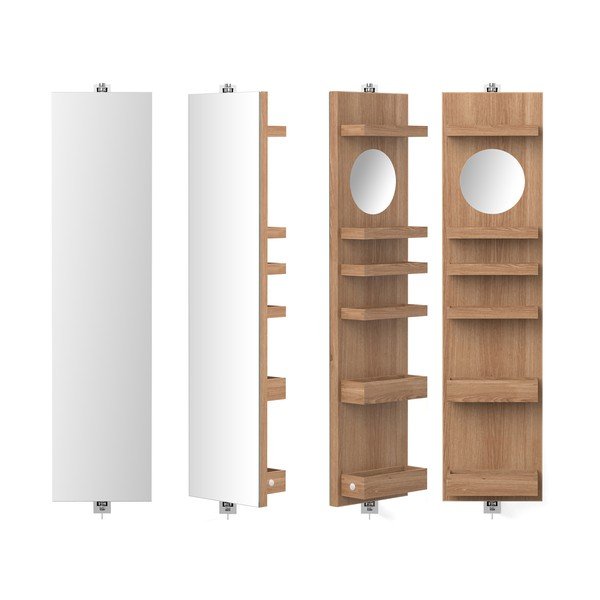 Lustro obrotowe ze schowkiem Wireworks Cosmos, wys. 114 cm-image-1