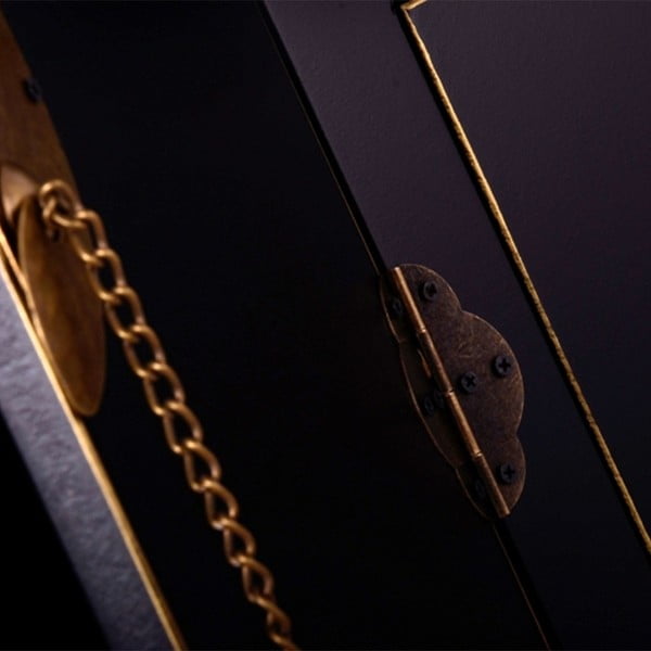 Czarna niska komoda 130x50,5 cm Oriente – Ixia-image-2