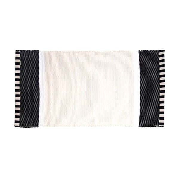 Dywan Lona Stripes 130x65 cm, biały/czarny