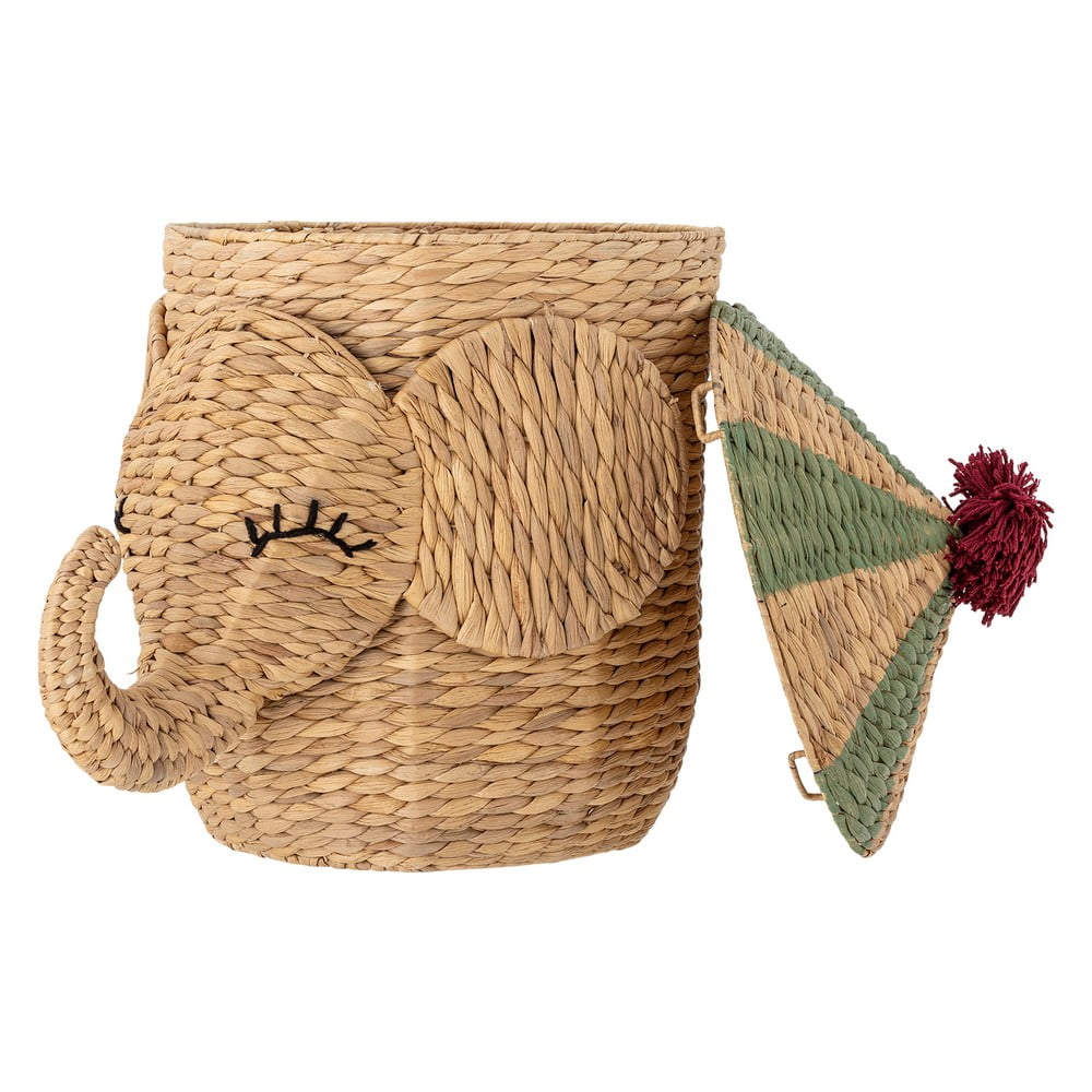 Dziecięcy kosz na zabawki z hiacyntu wodnego w naturalnym kolorze ø 35x50 cm Bobo – Bloomingville Mini (zdjęcie 3)