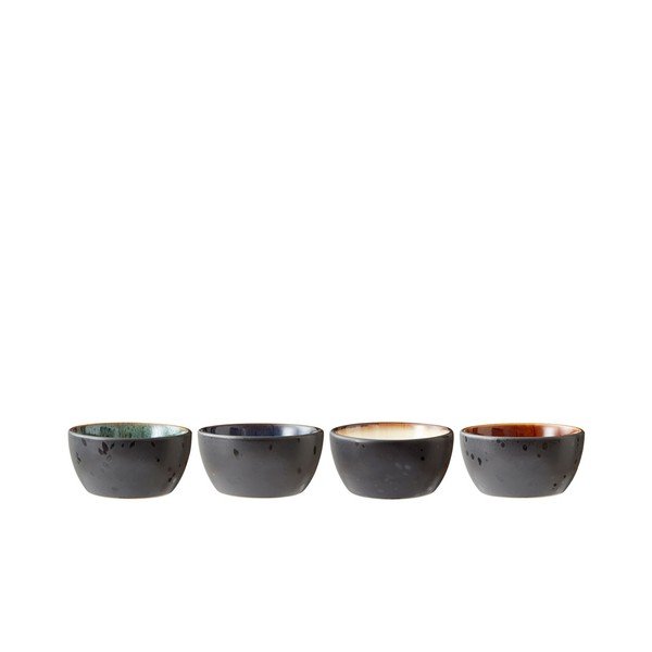 Czarne ceramiczne miski do serwowania zestaw 4 szt. 200 ml Gastro Black/Mix – Bitz