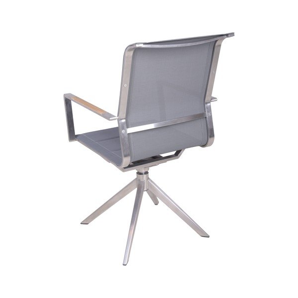 Szare metalowe krzesło ogrodowe Salida – Garden Pleasure-image-2