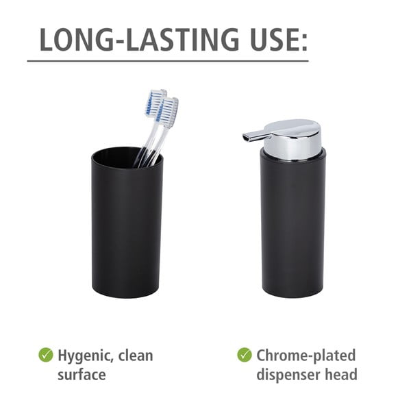 Czarny plastikowy zestaw akcesoriów łazienkowych Calvo – Wenko-image-4