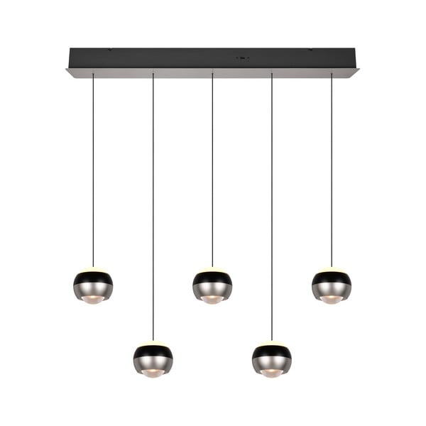 Lampa wisząca LED w czarno-srebrnym kolorze Orbit – Trio Select-image-1